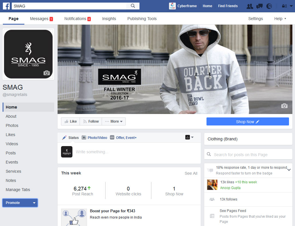 Smag Facebook Page